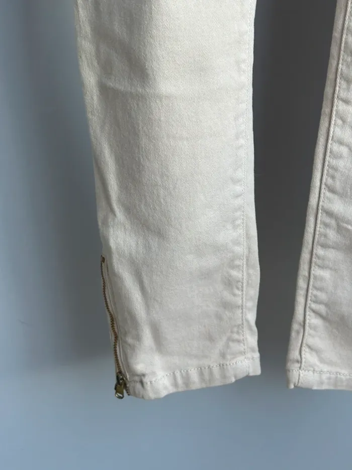 camaieu jean beige skinny taille 38 coton 98 regarder toutes les photos et mesures - photo numéro 8