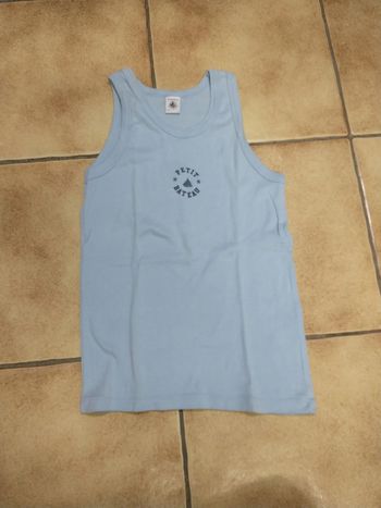 Débardeur bleu petit bateau taille 12 ans