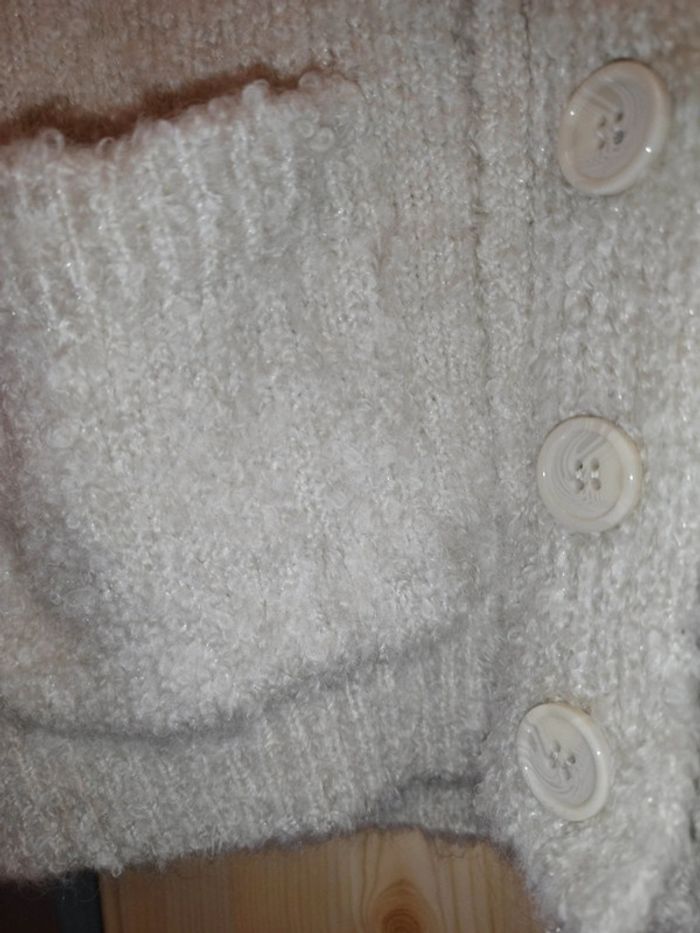 Cardigan/gilet/pull boutonné beige - photo numéro 5