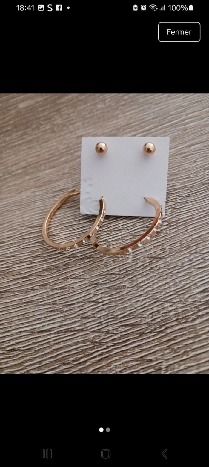 Boucles d'oreilles acier inoxydable