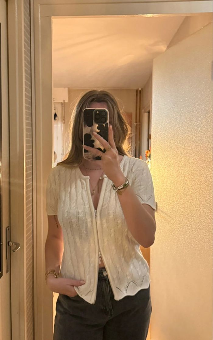 Gilet Blanche porte blanc
