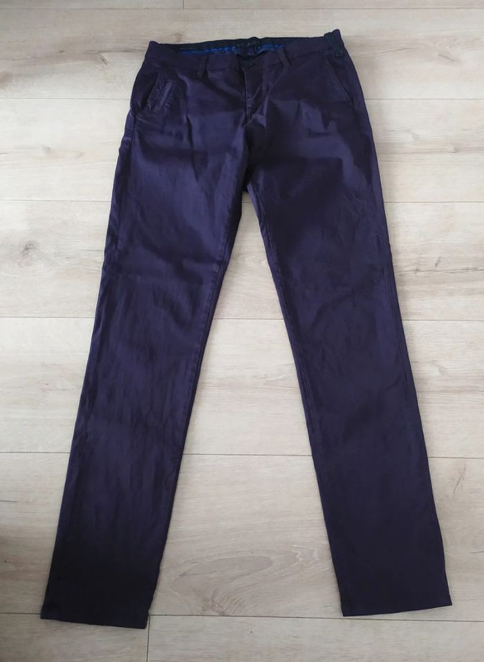 Chino homme violet prune taille 42 Izac