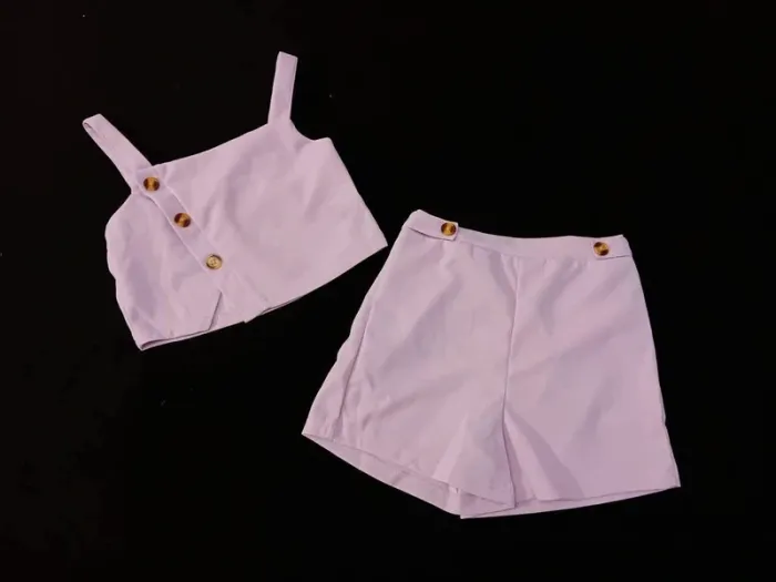 Ensemble 7 ans shein top short violet neuf