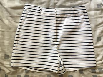 Short marin marinière rayure blanc bleu marine Zara