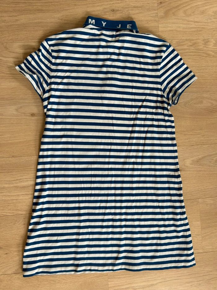 Robe polo Tommy Jeans femme rayée bleue et blanche - Taille M - photo numéro 5