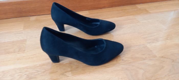 Chaussure cuir velours noir