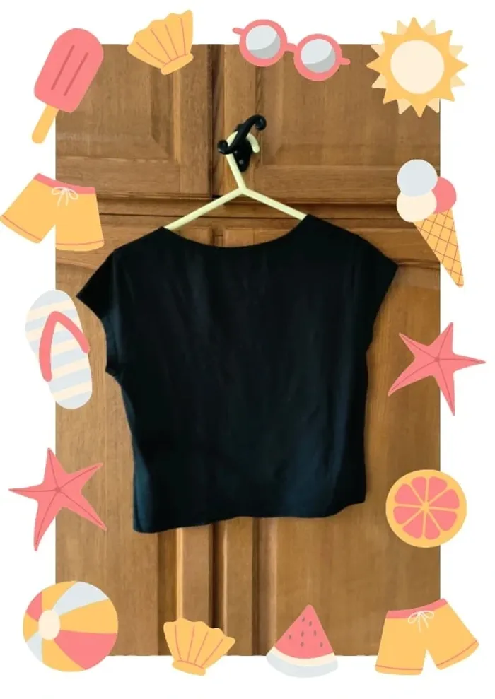 Crop top large noir 34 - photo numéro 3