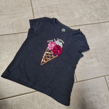 Tee-shirt manche courte kiabi marine 6 ans