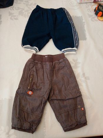 Lot 2 pantalons 6 mois