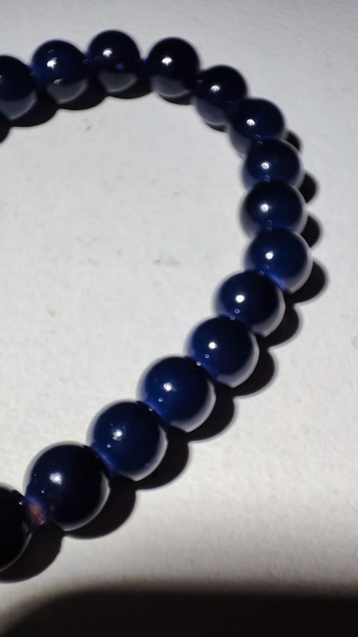 Bracelet pierres bleu roy - photo numéro 6