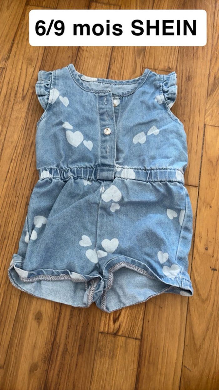 Combi short en jean