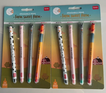 Deux lot Legami Neuf - la Ferme - Farm Sweet Farm - Erasable Pen Set