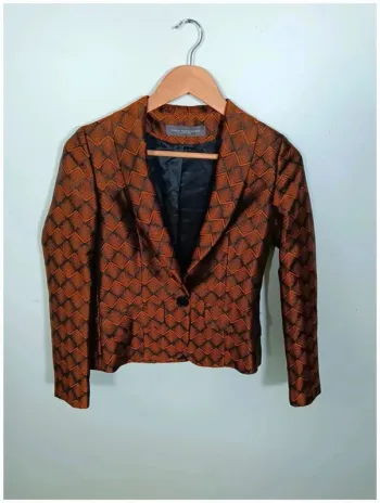 C4 blazer orange noir Carla Montanarini 38