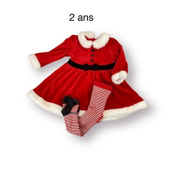 Baby Club Ensemble robe et collants de Noël Taille 4 ans