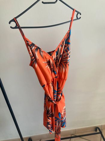 Robe été orange fleurie shein