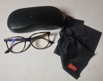 ray-ban – lunettes de vue monture écaille – modèle 52□16 145  avec étui & chiffon officiels