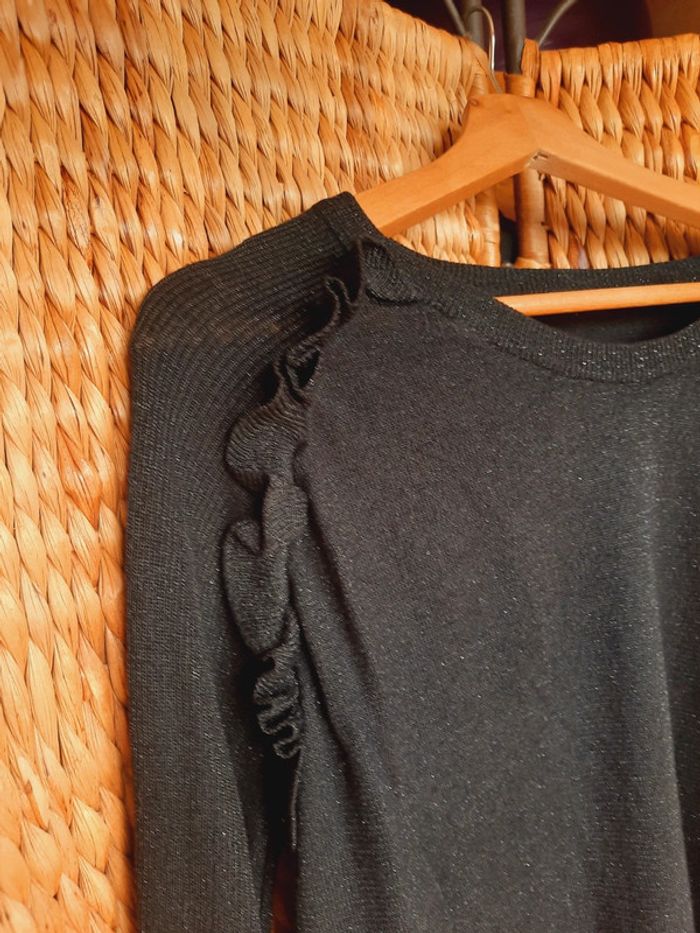 Haut noir paillettes S - photo numéro 2