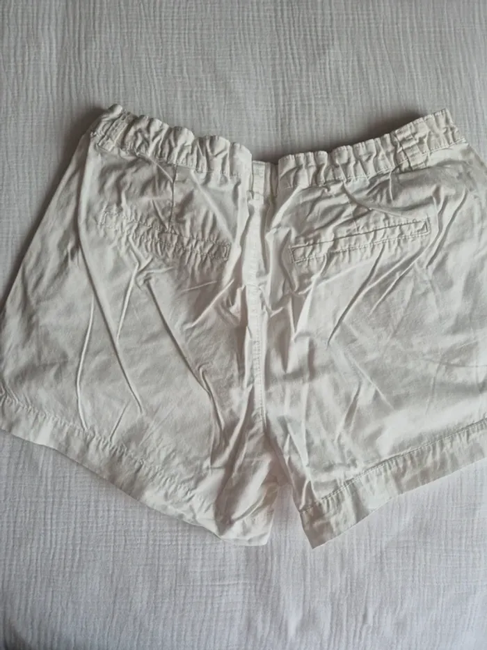Short blanc Camaïeu bouton zèbre taille L - photo numéro 6