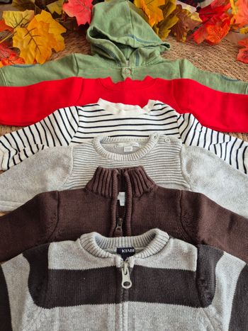 Joli lot de 7 pulls et vestes bébé garçon 3 mois