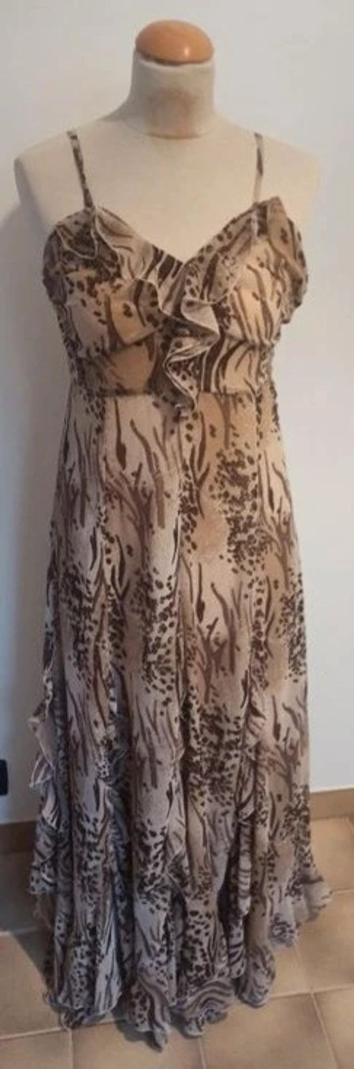 Robe longue léopard 36