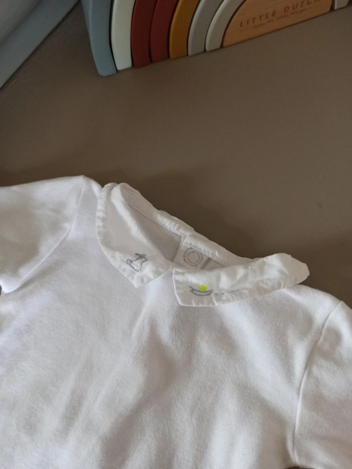 Body blanc avec col 1 mois JACADI - photo numéro 3