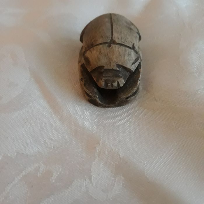 Faby27800 Scarabée Egyptien en pierre gravée de hiéroglyphes Egypte