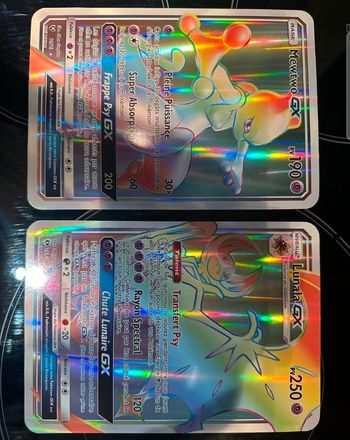 Lot cartes Pokemon jumbo xxl (Mewtwo GX + Lunala GX)