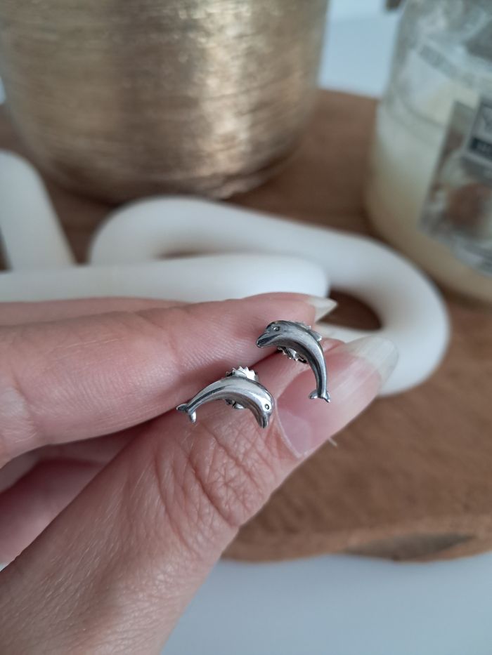 Boucles d'oreilles dauphin - photo numéro 2