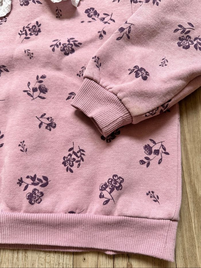 Pull col à volant à fleurs h&m 2/4 ans - photo numéro 3