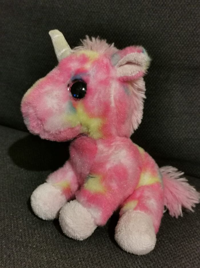 Peluche licorne rose aurora - photo numéro 2