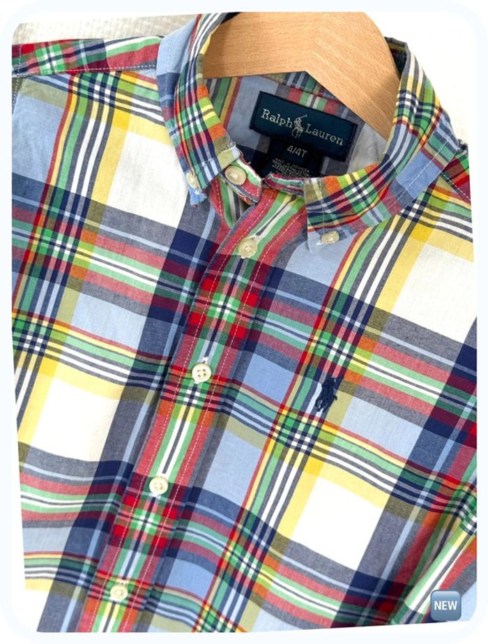 Chemise manches longues à carreaux multicolore Ralph Lauren Taille 4 ans - photo numéro 2