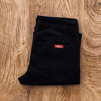 Pantalon noir évasé Dickies Genuine pour femme, taille W 27 (36 taille française)