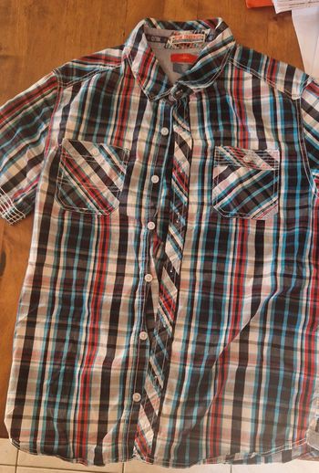 Chemise homme manches courtes carreaux