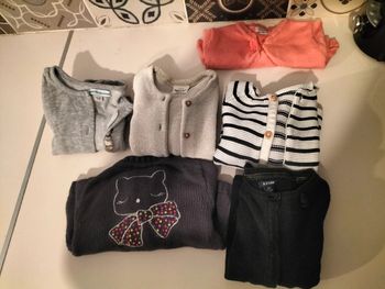 Lot 6 gilets 12 mois