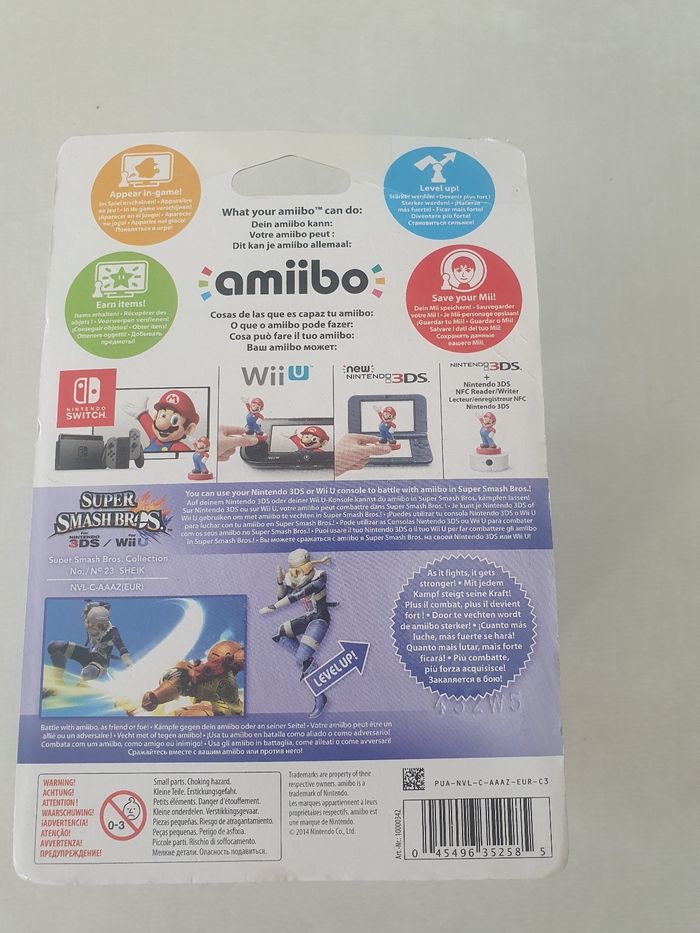 Amiibo Sheik, super smash bros 23. First print - photo numéro 4