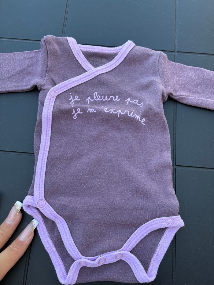 Lot de 5 body 0 mois bébé fille - photo numéro 6