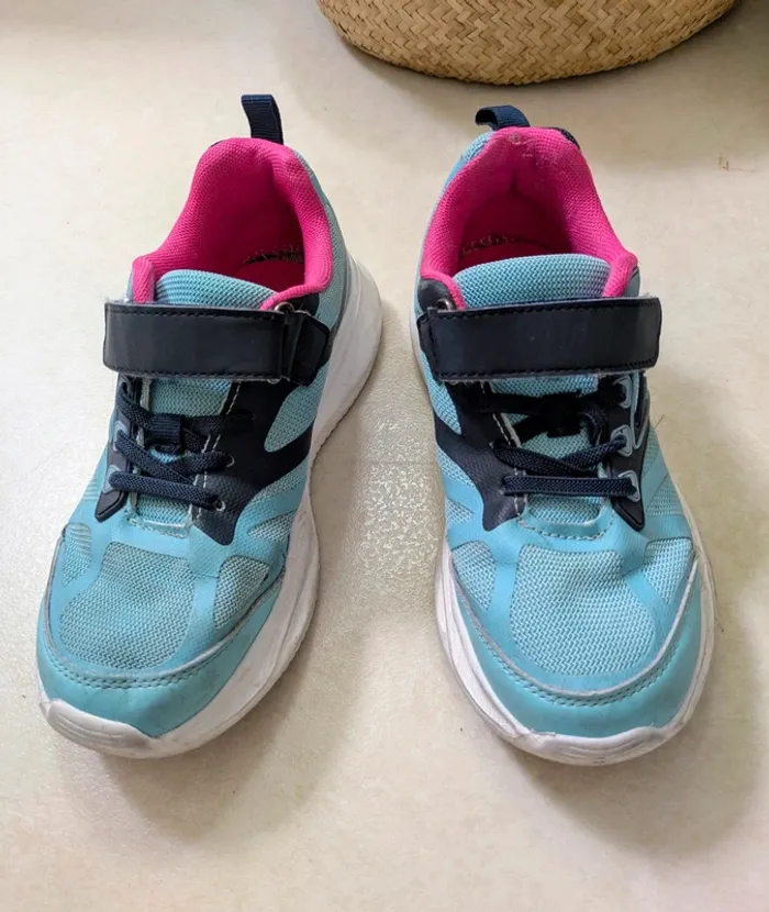 Baskets de sport fille bleu et rose à scratch - Gémo - Pointure 36 - photo numéro 2