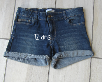 Short en jeans 12 ans