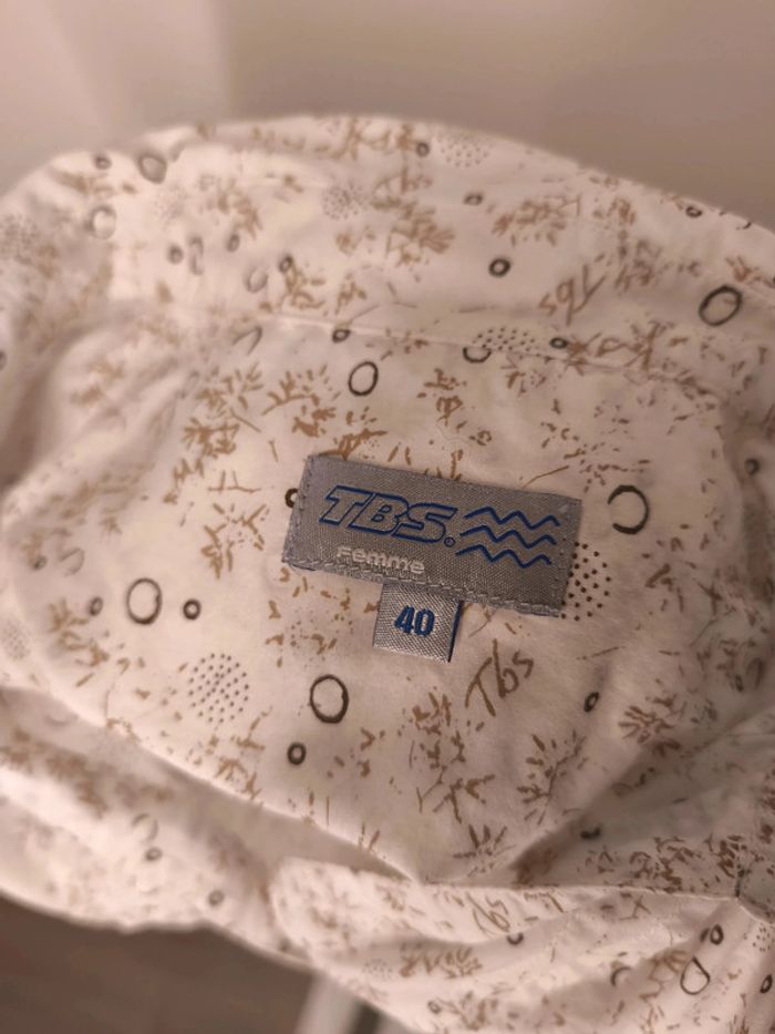 Chemise TBS Femme Taille 40 Blanc motifs - photo numéro 7