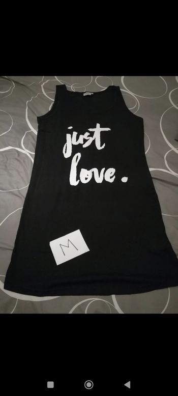 Maxi t-shirt nuit M noir NEUF