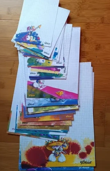 Lot diddl neuf - 110 feuilles diddl anciennes blanches sorties des blocs