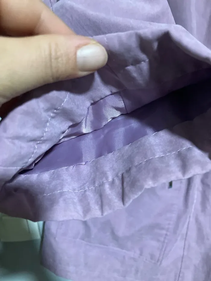 Manteau lilas Anne Weyburn – Taille 42/44 – Demi-saison avec capuche amovible - photo numéro 14