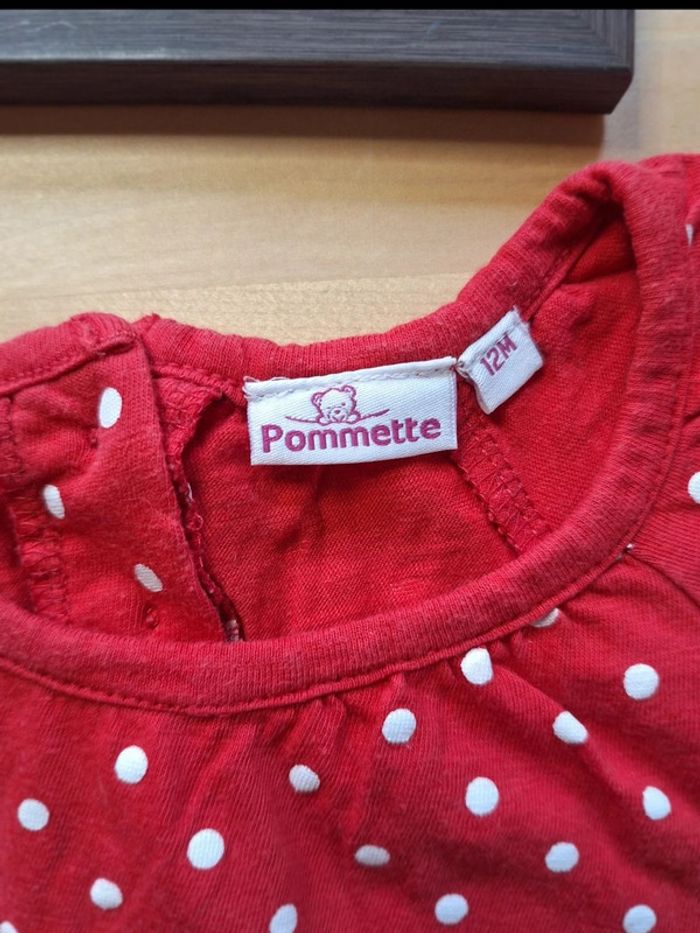 T-shirt manches courtes pour Fille taille 12mois marque pommette très bon état - photo numéro 4