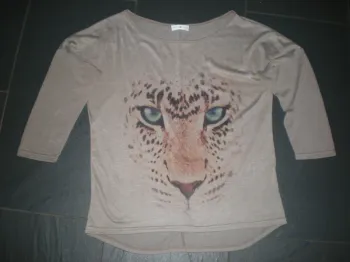 Haut (tee-shirt) manche 3 / 4 taille M / 38 Cache Cache motif tigre