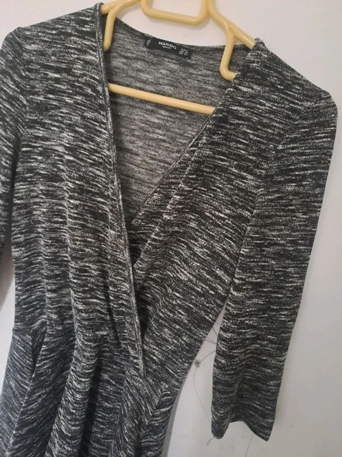 Robe cache cœur grise Mango Taille S - photo numéro 5