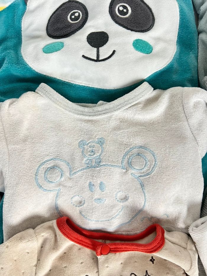Lot de 9 pyjamas velours 6 mois - photo numéro 7