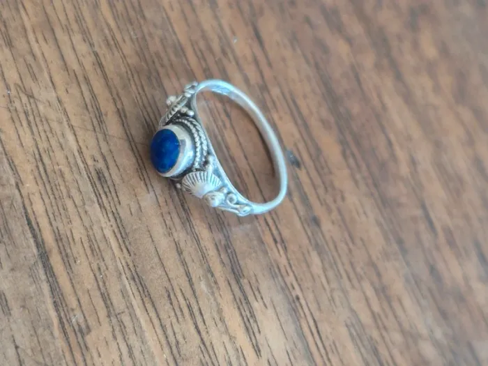 Bague en argent 925 et lapis-lazuli - photo numéro 4