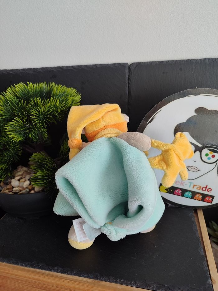 doudou et compagnie dc2556ours menthe graffitis animaux bleu jaune orange beige - photo numéro 2