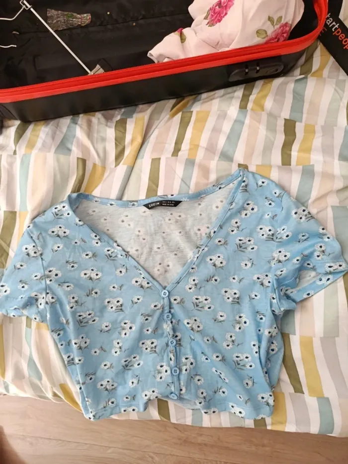 Crop top fleuri