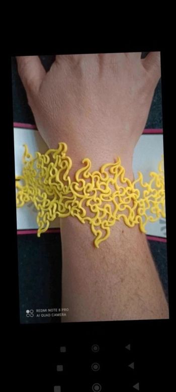 Bracelet  tatoo  jaune batucada